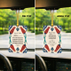 Ayat al-Kursi ve Evil Eye Verse and Travel Prayer Printed Car Mirror Ornament