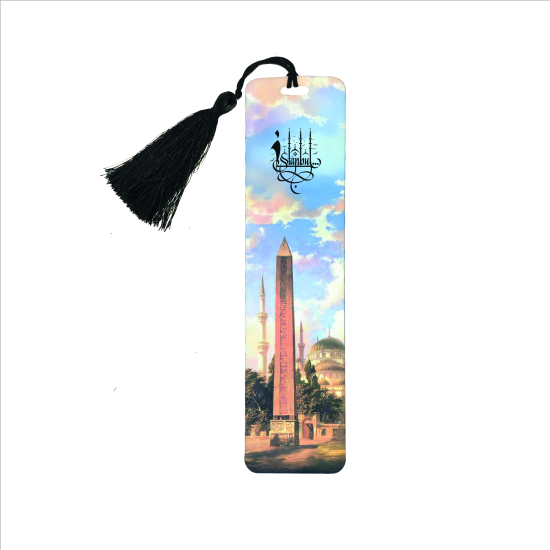 Sultan Ahmet Camii ve Obelisk Dikilitaş Baskılı Kitap Ayracı