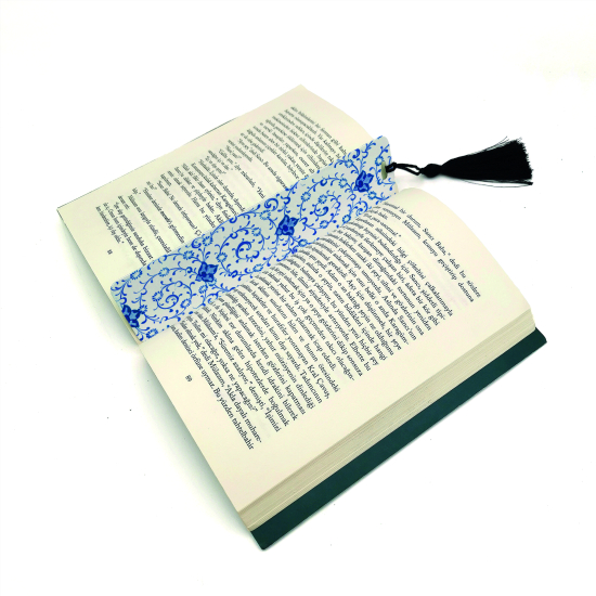 Çini Desen Baskılı Kitap Ayracı