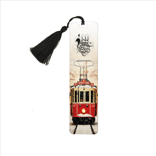 Nostaljik Tramvay Baskılı Kitap Ayracı
