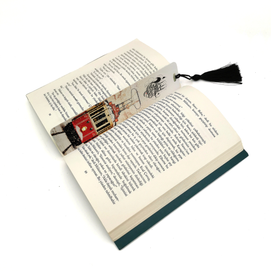 Nostaljik Tramvay Baskılı Kitap Ayracı