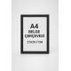 Boş A4 Camlı Fotoğraf ve Belge Çerçevesi 21x29,7 cm – Siyah
