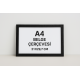 Boş A4 Camlı Fotoğraf ve Belge Çerçevesi 21x29,7 cm – Siyah
