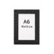 Boş A6 Camlı Fotoğraf ve Belge Çerçevesi 14,8x21 cm – Siyah
