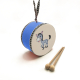 Donkey  Printed Leather Kids' Drum - Blue