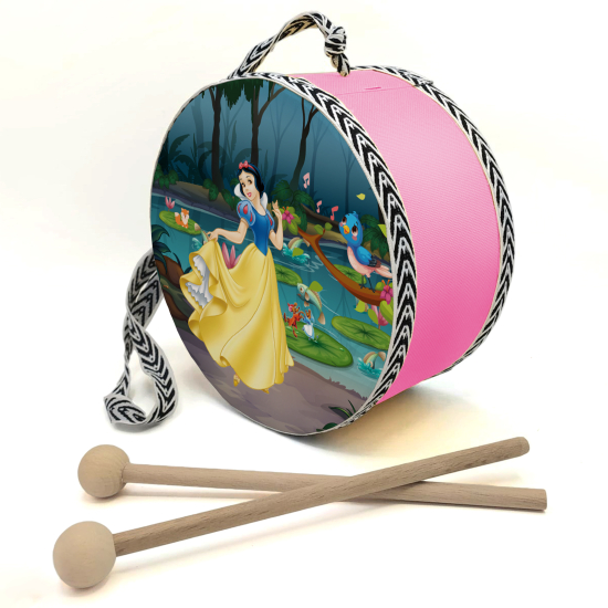 Pamuk Prenses Printed Leather Kids' Drum - Pink