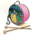 Pamuk Prenses Printed Leather Kids' Drum - Pink