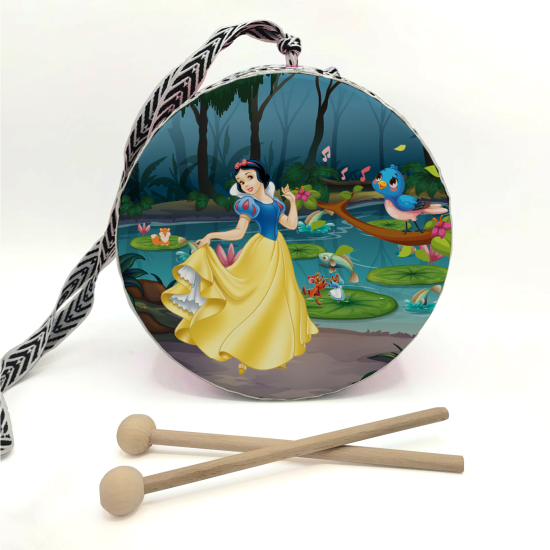 Pamuk Prenses Printed Leather Kids' Drum - Pink