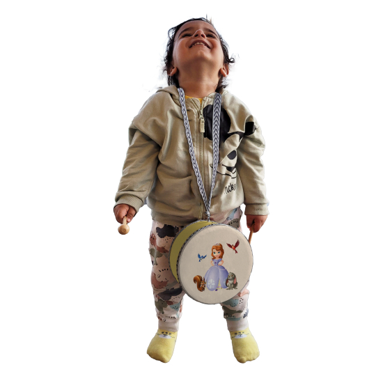 Princess Sofia  Printed Leather Kids' Drum - Yellow