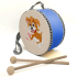 Yavru Köpek Printed Leather Kids' Drum - Blue