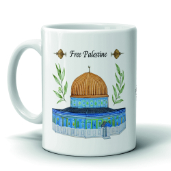 Kudüs Mescid-i Aksa Kubbet-us SaharaPrinted Porcelain Ceramic Mug