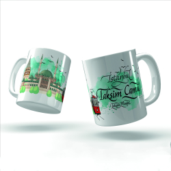 Taksim Camii ve Beyoğlu SembolleriPrinted Porcelain Ceramic Mug