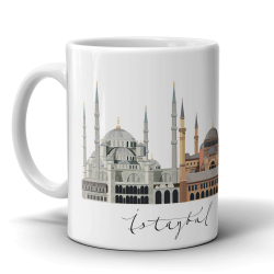 İstanbul Görseli Baskılı Porselen Seramik Kupa