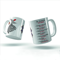 Mevlana'nın 7 ÖğüdüPrinted Porcelain Ceramic Mug
