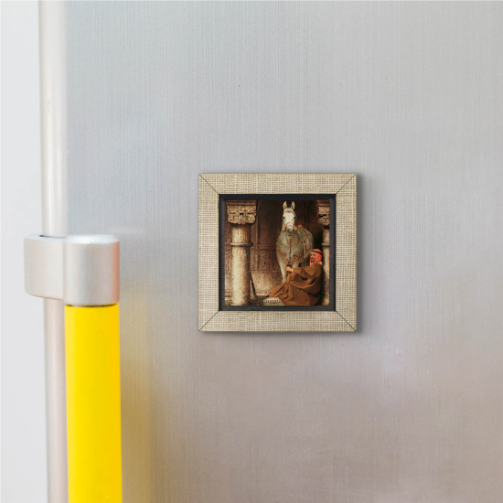 At Görseli Printed Wooden Magnet