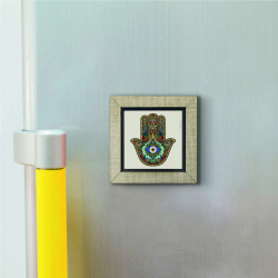 İşlemeli Fatıma'nın Eli Printed Wooden Magnet