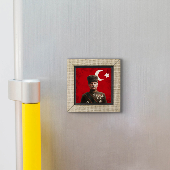 Fahreddin Paşa Baskılı Ahşap Magnet