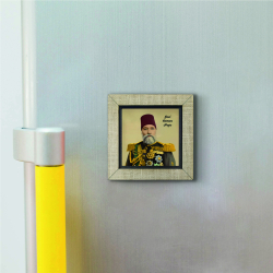 Gazi Osman Paşa Portresi Printed Wooden Magnet