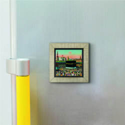 Osmanlı Dönemi Mekke-Kabe Printed Wooden Magnet