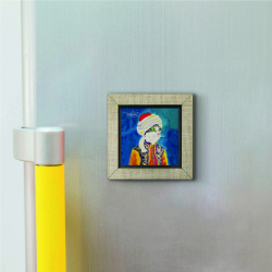 Kavuklu Kedi Printed Wooden Magnet