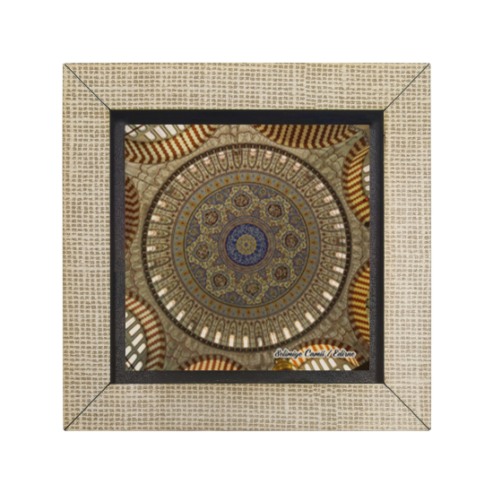 Edirne Selimiye Camii Kubbe İçi Görünümü Baskılı Ahşap Magnet