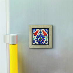 Çini Deseni Printed Wooden Magnet