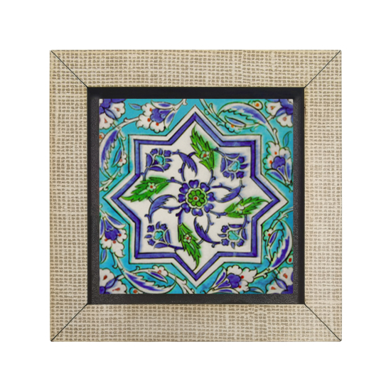 Topkapı Sarayı Çini Deseni Baskılı Ahşap Magnet