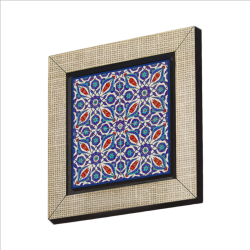 Osmanlı İznik Laleli Çini Deseni Printed Wooden Magnet