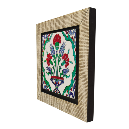İznik Çini Deseni Printed Wooden Magnet