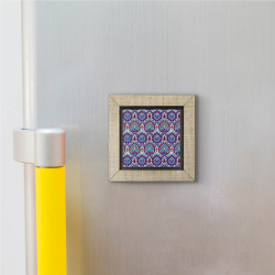 İznik Çini Deseni (Rüstem Paşa Camii) Printed Wooden Magnet