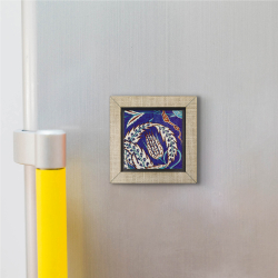 Laleli Çini Deseni (Rüstem Paşa Camii) Printed Wooden Magnet