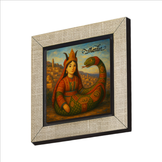 Mardin Shahmaran Printed Wooden Magnet