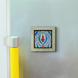 Rüstempaşa Camisi Çini Deseni Baskılı Ahşap Magnet