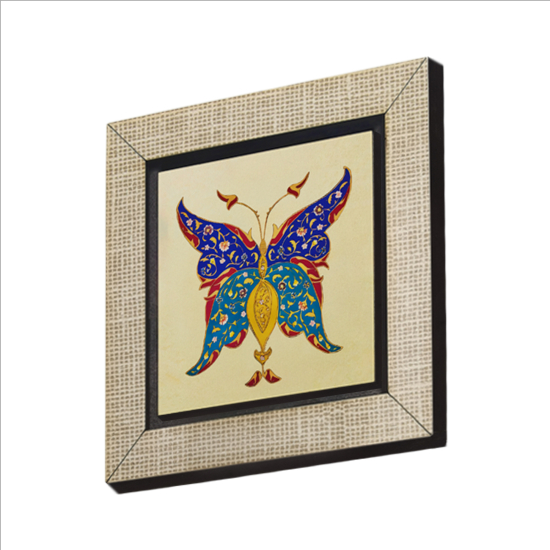 Kelebek Deseni Baskılı Ahşap Magnet