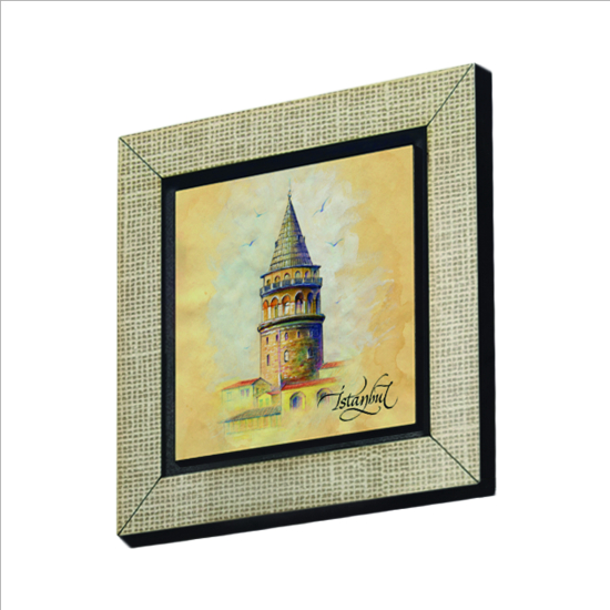 Galata Kulesi Printed Wooden Magnet