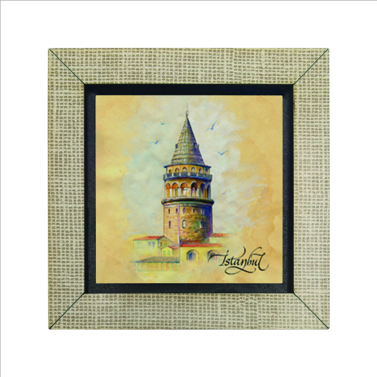 Galata Kulesi Printed Wooden Magnet