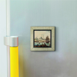 18. Yüzyılda İstanbul: Yeni Camii ve Haliç Baskılı Ahşap Magnet