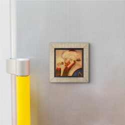 Fatih Sultan Mehmet Printed Wooden Magnet