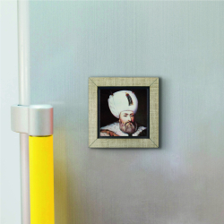 Kanuni Sultan Süleyman Printed Wooden Magnet