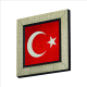 Türkiye Bayrağı Printed Wooden Magnet