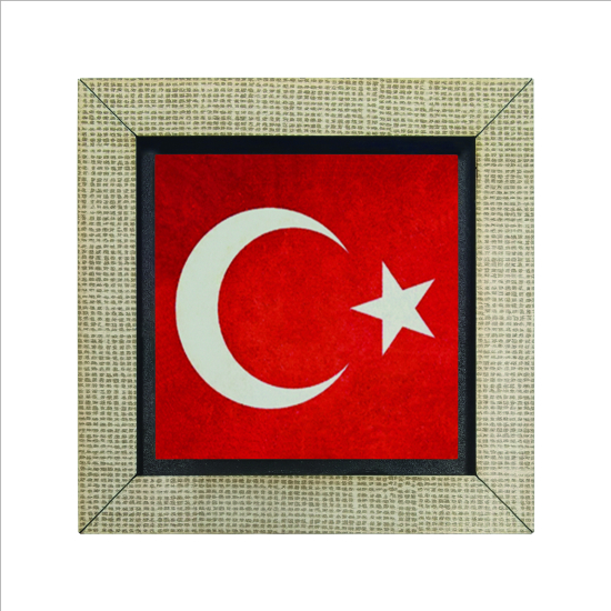 Türkiye Bayrağı Printed Wooden Magnet