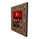 Üç Paşalar ve Mustafa Kemal Paşa Baskılı Sedef Görünümlü Ahşap Magnet