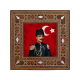 Enver Paşa Baskılı Sedef Görünümlü Ahşap Magnet