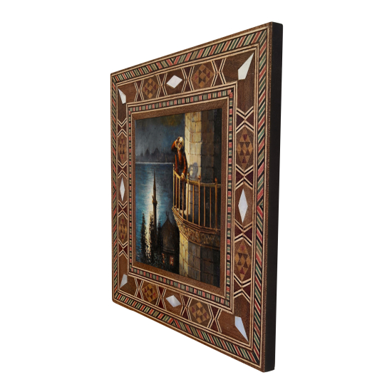 Müezzin Tablosu Printed Mother-of-Pearl Effect Wooden Magnet