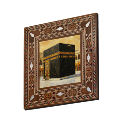 Kabe Yağlı Boya Resim Printed Mother-of-Pearl Effect Wooden Magnet