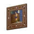 Osman Hamdi Bey – Girl Gathering Lilacs Painting Printed Mother-of-Pearl Effect Wooden Magnet