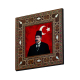 Talat Paşa Baskılı Sedef Görünümlü Ahşap Magnet