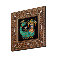 Şahmeran Baskılı Sedef Görünümlü Ahşap Magnet