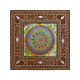 Mandala Desen Baskılı Sedef Görünümlü Ahşap Magnet