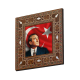 Atatürk Baskılı Sedef Görünümlü Ahşap Magnet